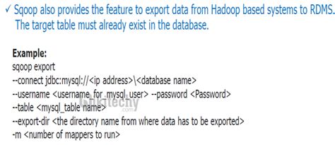 Sqoop Sqoop Export Hdfs To Mysql Apache Sqoop Sqoop Tutorial