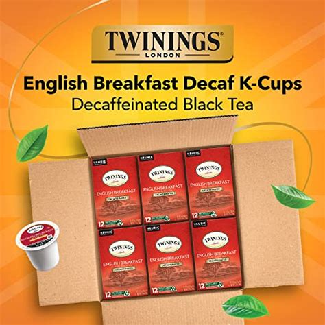 Twinings Decaf English Breakfast Tea K Cup Pods For Keurig Naturally