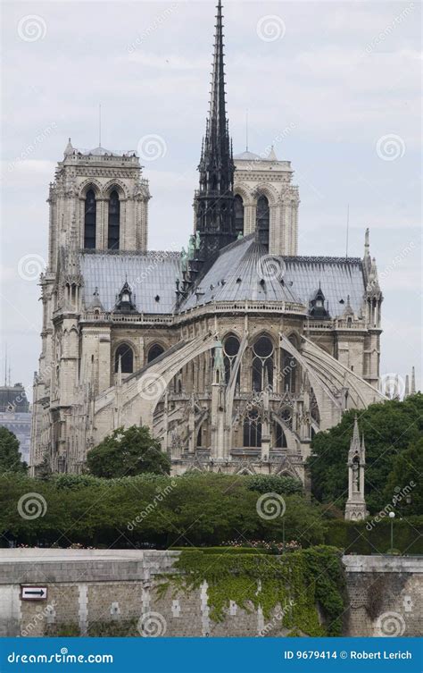 Exterior Apse Notre Dame Cathedral Paris France Royalty Free Stock Image