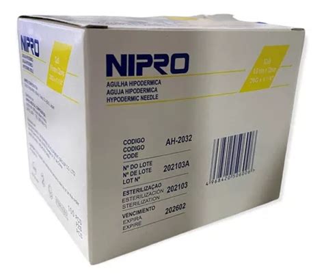 Aguja Hipod Rmica Nipro Gx Mm Amarilla Caja U Mercadolibre