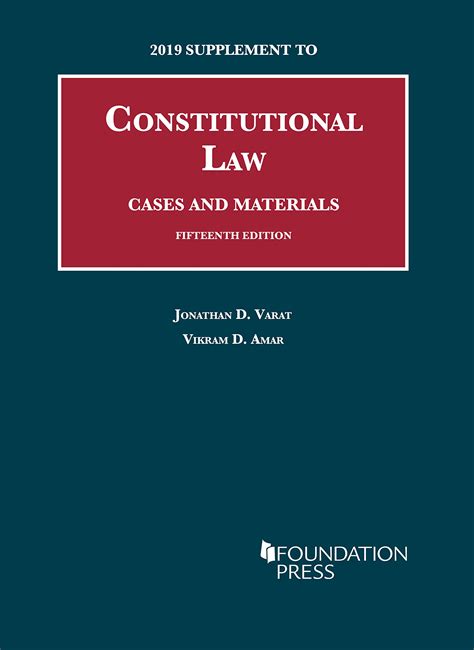 Constitutional Law Cases And Materials Th Supplement By