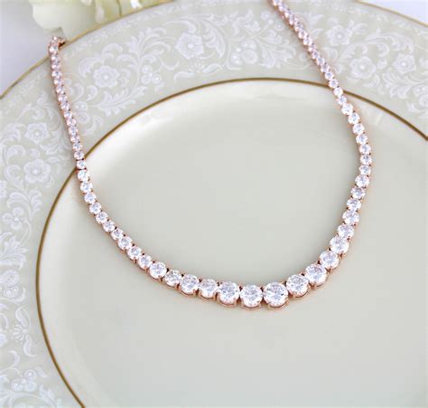 Rose Gold Backdrop Necklace Bridal Back Necklace Bridal Etsy