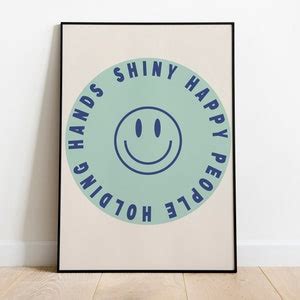 R.E.M. Shiny Happy People Lyrics Print A1 A2 A3 A4 A5 Unframed Indie Punk Band Music Art Concert ...