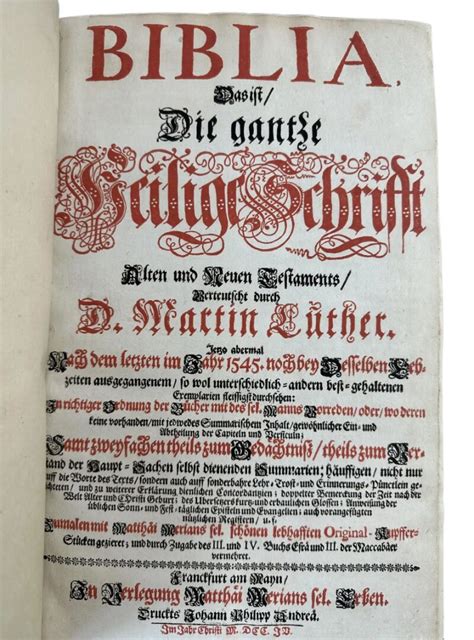 Martin Luther Antique Martin Luther's Bible Available For Immediate