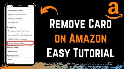 How To Remove Credit Card From Amazon Change Payment Method Youtube