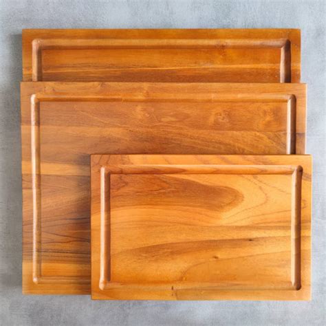 Jual Nampan Kayu Jati Talenan Kayu Jati Cutting Board Pastry