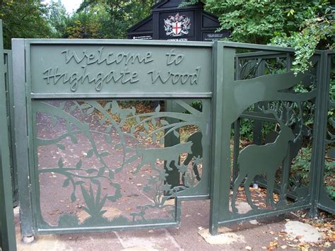 Highgate Wood gate | Highgate, London attractions, Wood gate