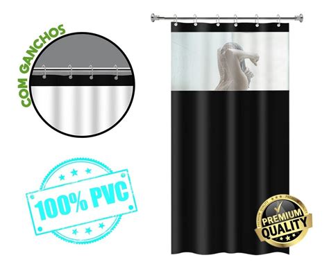 Cortina De Box Em Pvc Antimofo Grossa Visor Transparente Mercadolivre