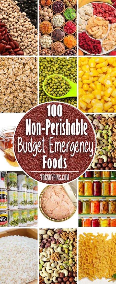 Non Perishable Budget Emergency Foods