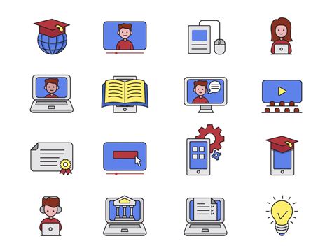 Digital Learning Icons Free Icon Packs Ui Download