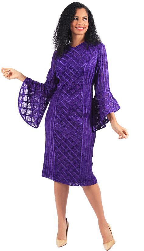 Diana Couture Dress 8566 Purple Church Suits For Less