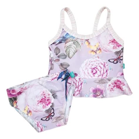 Bikini Volados Mini Ánima Traje De Baño Bebé Filtro Uv Bikini Volado Eden Lila Talle 6 4 Años