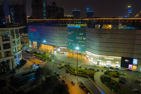 Wuhan City Architecture Night Architecture Wuhan International Plaza