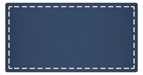 Premium Vector Blue Fabric Patch With Realistic Seam Empty Frame