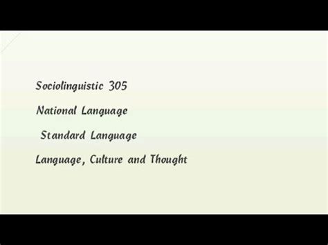 Sociolinguistics Complete Detail Notes Youtube