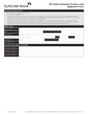 Fillable Online DIY Super Individual Trustees Only Application Form