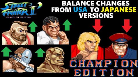 Street Fighter 2 II Champion Edition Balance Changes Comparison