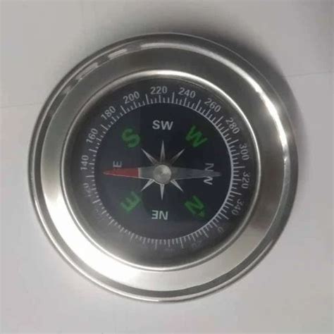 Silver Nautical Stainless Steel Directional Magnetic Compass Size Diameter 4x4 Inch At Rs 90