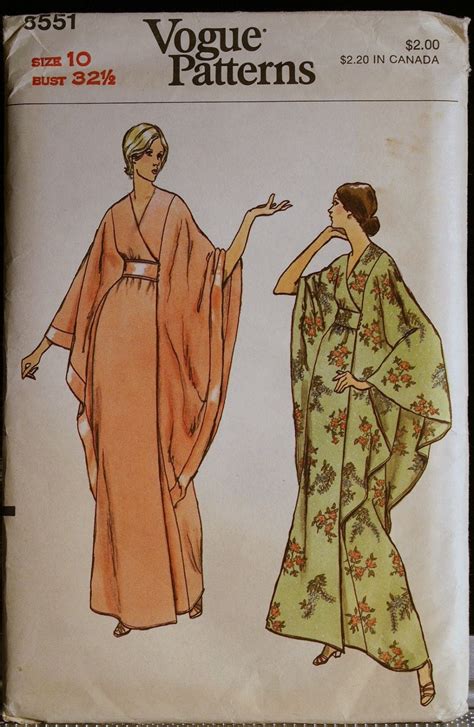 Vintage Sewing Pattern 70s Misses Robe Or Caftan By Olivealley