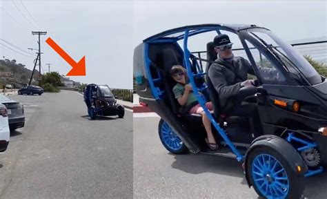 Teslas Chief Designer Tests Out Three Wheeled Arcimoto Fuv Electric