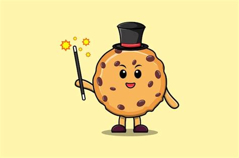 Un magnífico diseño de estilo de galletas de mago de dibujos animados