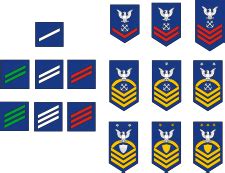 U.S. Coast Guard, enlisted rank insignia - vector image