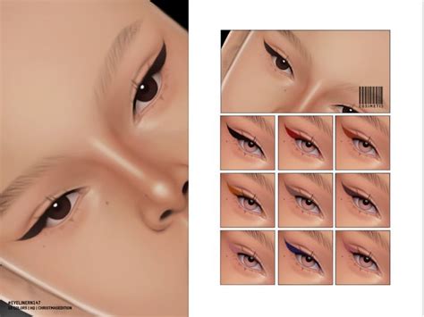 Cosimetics Eyeliner N147 In 2024 Sims 4 Cc Eyes Sims 4 Cc Makeup Makeup Cc