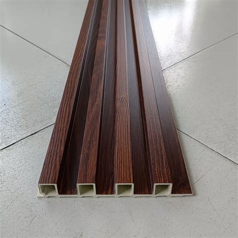 Fluted Laminated Structural Wood Plastic Composite Wood Slat Panel Wpc