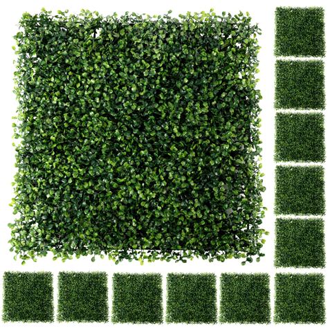 Artificial Boxwood Panels Grass Wall Backyard Decor Plastic X