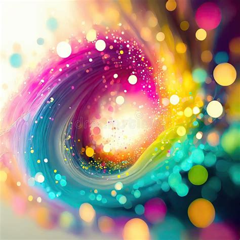 Abstract Circle Liquid Motion Flow Explosion Curved Wave Colorful