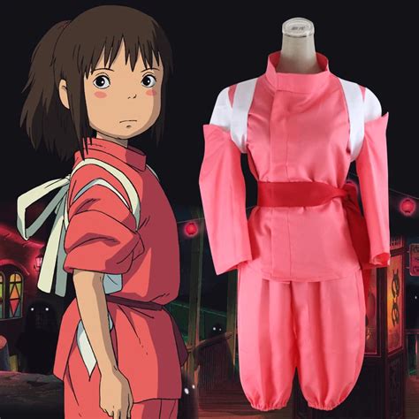 Miyazaki Hayao Spirited Away Chihiro Ogino Sen Cosplay Costume Ogino Chihiro Full Set Work ...