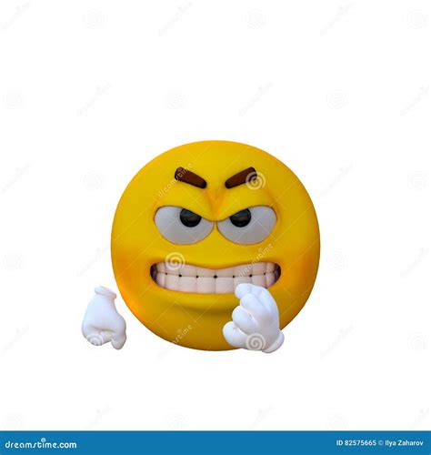 One Yellow Smiley With Hands Stock Illustration Illustration Of Face