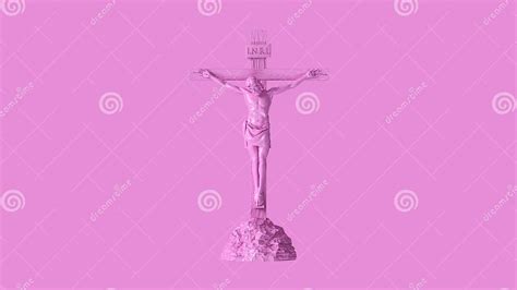 Pink Jesus Christ On The Cross With A Crown Of Thorns Jesus Of Nazareth