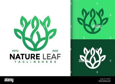 A Green Eco Company Logo Vector Design With Company Text And Tagline