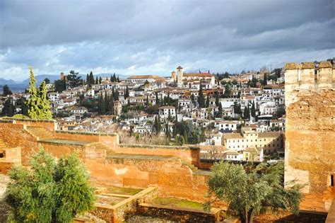 Neighborhood of Albaicin, Granada, Spain Stock Photo - Image of ...