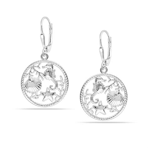 Sterling Silver Sea Life Earrings - Walmart.com