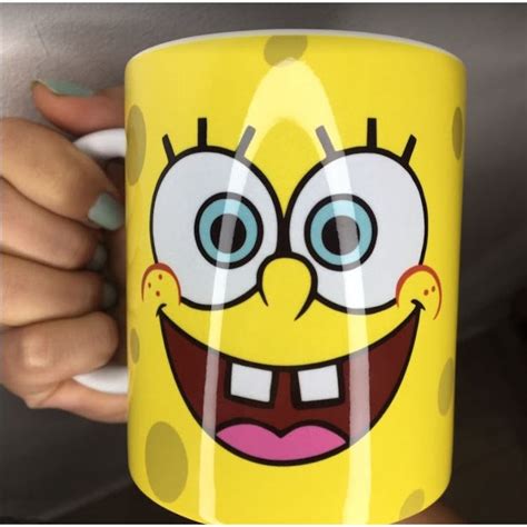 CANECA PERSONALIZADA BOB ESPONJA XICARA CERAMICA PORCELANA Personagem