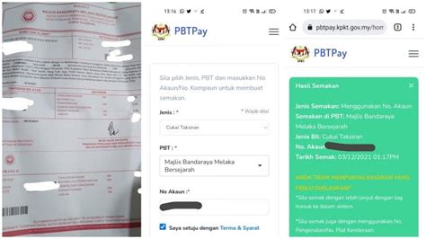 Pbtpay Cara Bayar Cukai Taksiran Cukai Pintu Online