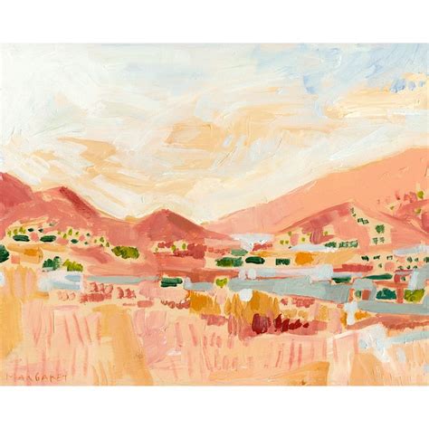 Golden Hills Margaret Jeane Western Landscape Abstract Artwork