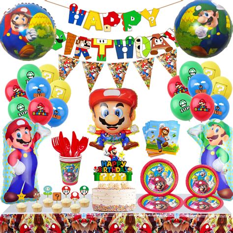 Buy Mario Birthday Party Supplies Super Mario Bros Party Supplies Pack