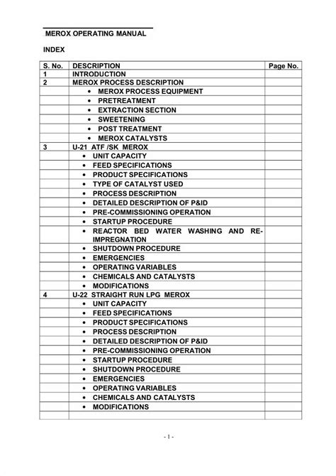 Pdf Merox Operating Manual Dokumen Tips