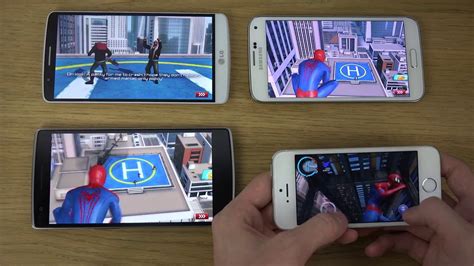 The Amazing Spider Man Oneplus One Vs Samsung Galaxy S Vs Lg G Vs