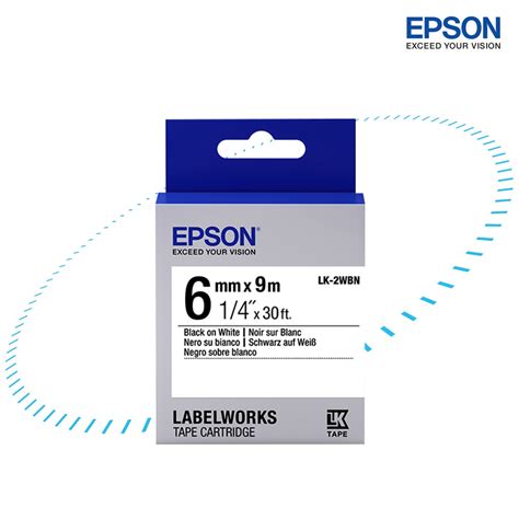 Epson LK-2WBN - 6MM BLACK ON WHITE TAPE | Shopee Philippines