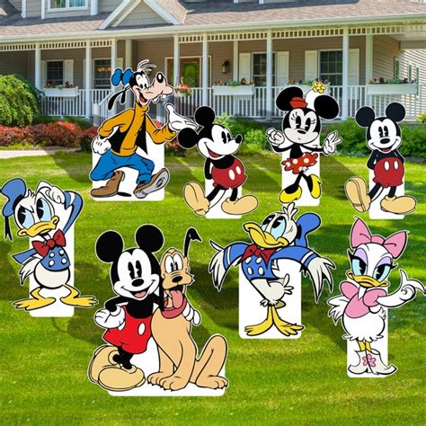 Mickey And Friends Cardboard Cutout Etsy