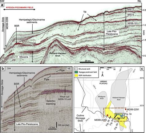 A Seismic Profile Showing Typical Seismic Facies On The Norwegian