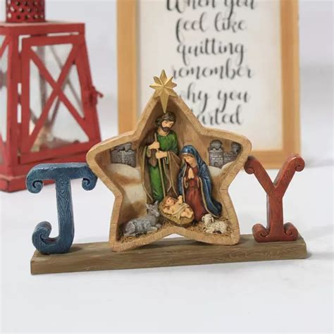 Figurine De Sc Ne De La Nativit Statue Religieuse De Bureau De No L