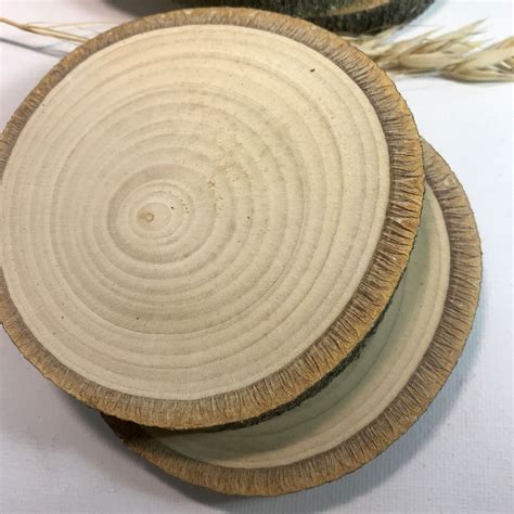 Set 2 Lime Tree Slice Wood Art Crafts Souvenirs Wooden Etsy