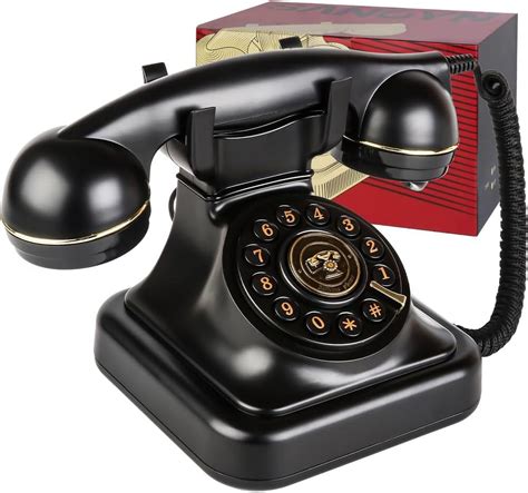 Sangyn Retro Landline Telephone Clic Rotary Design Old Fashioned Corded