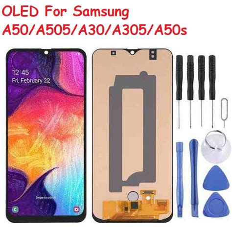 หน้าจอ Lcd วัสดุ Oled และชุดประกอบ Digitizer สำหรับ Samsung Galaxy A50 Sm A505 A30 Sm A305 A50s