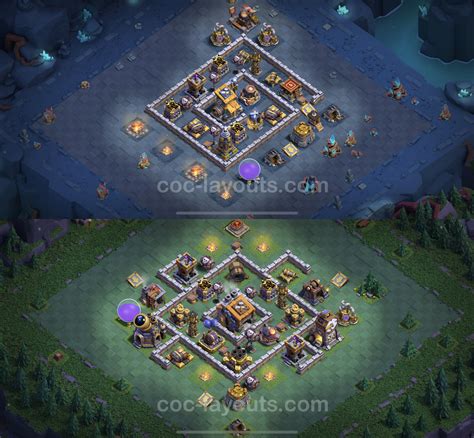 Top Builder Hall Level 9 Anti 3 Stars Base With Link Clash Of Clans